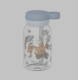 Mepal little dutch Campus drinkfles met rietje 450 ml - Forest Friends