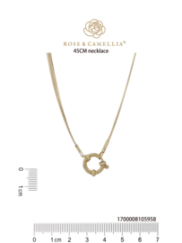 rose en camellia ketting snake 45cm ronde sluiting