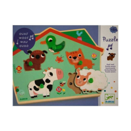 Djeco puzzel | inlegpuzzel met geluid