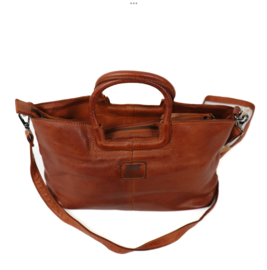 Bear design Hand-/schoudertas 'Jasmijn' cognac M