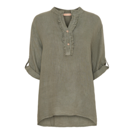 marta du chateau blouse korte mouwen groen