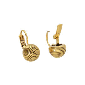 Camps & Camps oorbellen goud plated  globe dormeuses