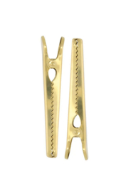 zusss set van 2 metalen clips goud