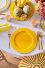Pip Studio metal plate yellow 32cm