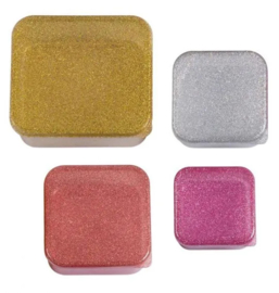 Little Lovely Company lunch & snackbox set | glitter gold blush