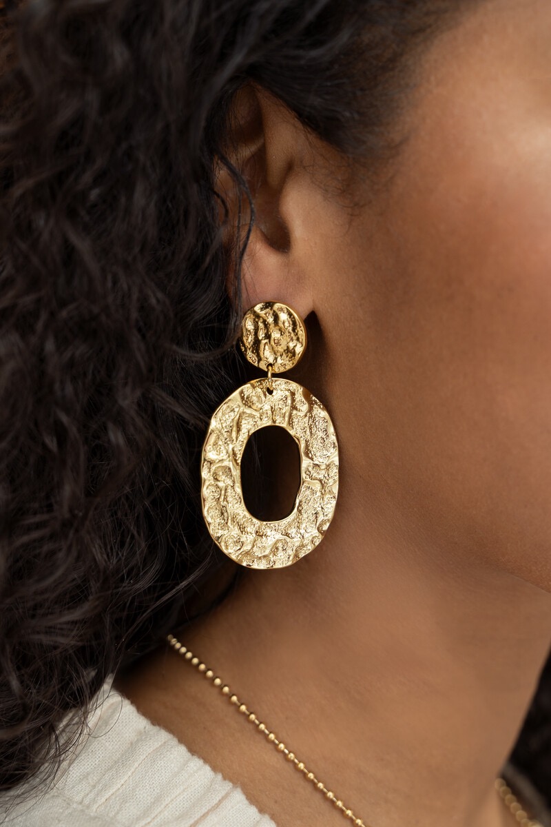 my jewellery Statement oorbellen munt & grote ovaal