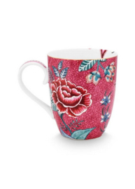 Pip studio Mug Large Flower Festival Dark Pink 350ml