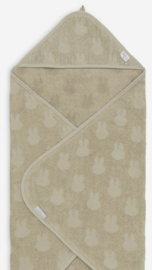 jollein badcape badstof | nijntje jacquard olive green
