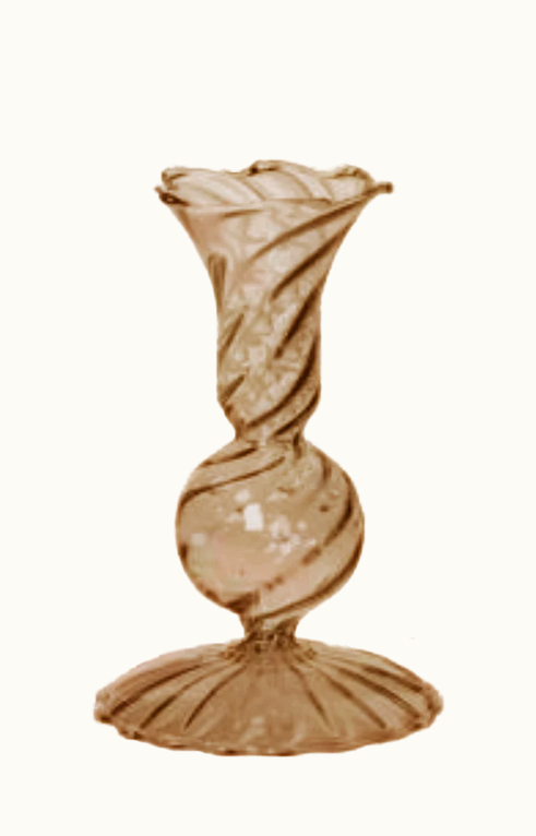 Zusss kandelaar glas bolling M bruin