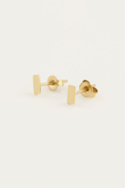 My Jewellery oorbellen  | oorbellen studs rechthoekje goud*