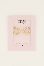 My Jewellery oorbellen | oorringen open touwpatroon  goud