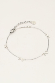 My Jewellery Minimalistische armband met mini strikjes zilver