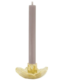 Zusss  keramieken kandelaar bloem goud