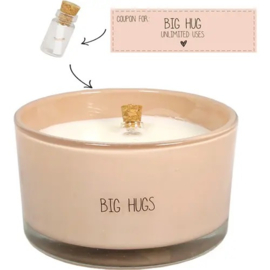 My Flame flessenpost kaars - big hugs - green tea time