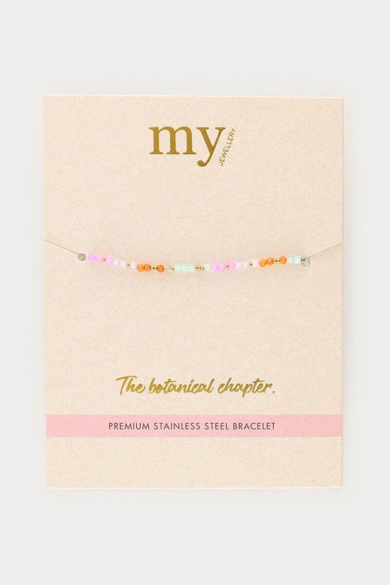 My Jewellery Botanical armband met blauwe kralen