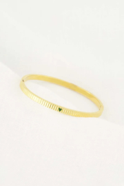 Zusss mooimakers bangle armband met hartje groen