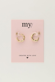 My Jewellery oorbellen | oorringen gedraaid goud