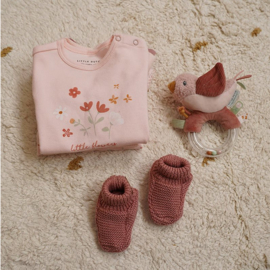 Little dutch gebreide babyslofjes | vintage pink.