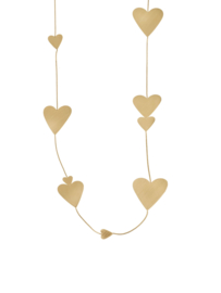 rose en camellia ketting lang met harten