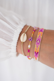 My Jewellery armband | art roze armband miyuki goud