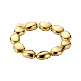 biba armband ovalen nuggets metaal goud