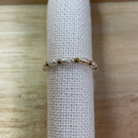 My Jewellery ring | stretch ring goud en parels.