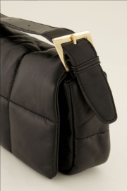 my jewellery tas | gewatteerde crossbody tas zwart