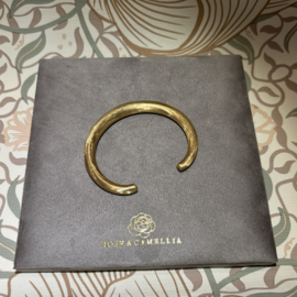 rose & camellia armband bangle mat middel goud