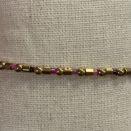 My jewellery stretch armband met kralen goud