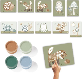 Little Dutch Vingerverfset - blauw - Forest friends