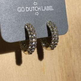 Go Dutch Label oorbellen | diamantjes goud.