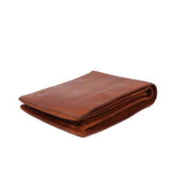 Bear design Billfold 'Wesley' cognac