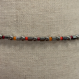 My jewellery stretch armband met kralen zilver