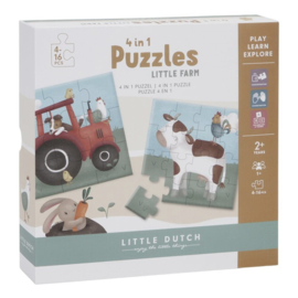 Little Dutch 4 in 1 puzzel | little farm