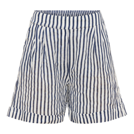 marta du chateau Sophia shorts gestreept marineblauw