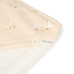 Little Dutch Badcape - Wit - 75 x 75 - Newborn Naturals - Little Gooses