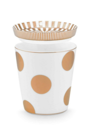 Pip studio set/2 mug small without ear & tea tip dot delight white-gold