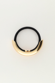 My jewellery haarelastiek met goudkleurige curve