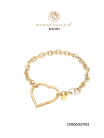 rose en camellia armband hart sluiting