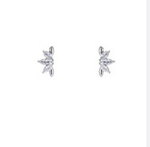 Go Dutch Label oorbellen sparkle lily stud zilver