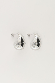 My Jewellery oorbellen Druppel met parels zilver