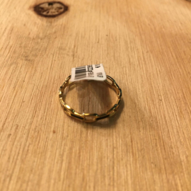 My Jewellery ring | verstelbare ring schakels zwart goud.