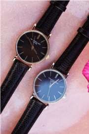 My Jewellery horloge | horloge zwarte band zilver*