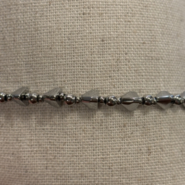 My jewellery stretch armband met kralen zilver