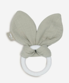 Jollein bijtring siliconen Bunny ears Olive Green