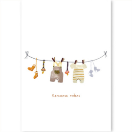 ansichtkaart vilt kersverse ouders