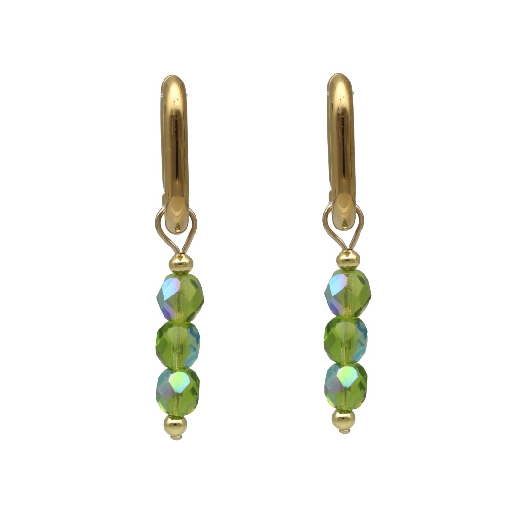 camps & camps oorbellen Glass Bead Erenite