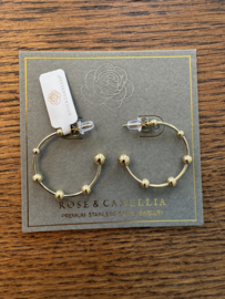 rose en camellia oorbellen hoop galaxy