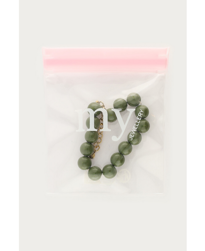 My Jewellery Statement armband met groene kralen