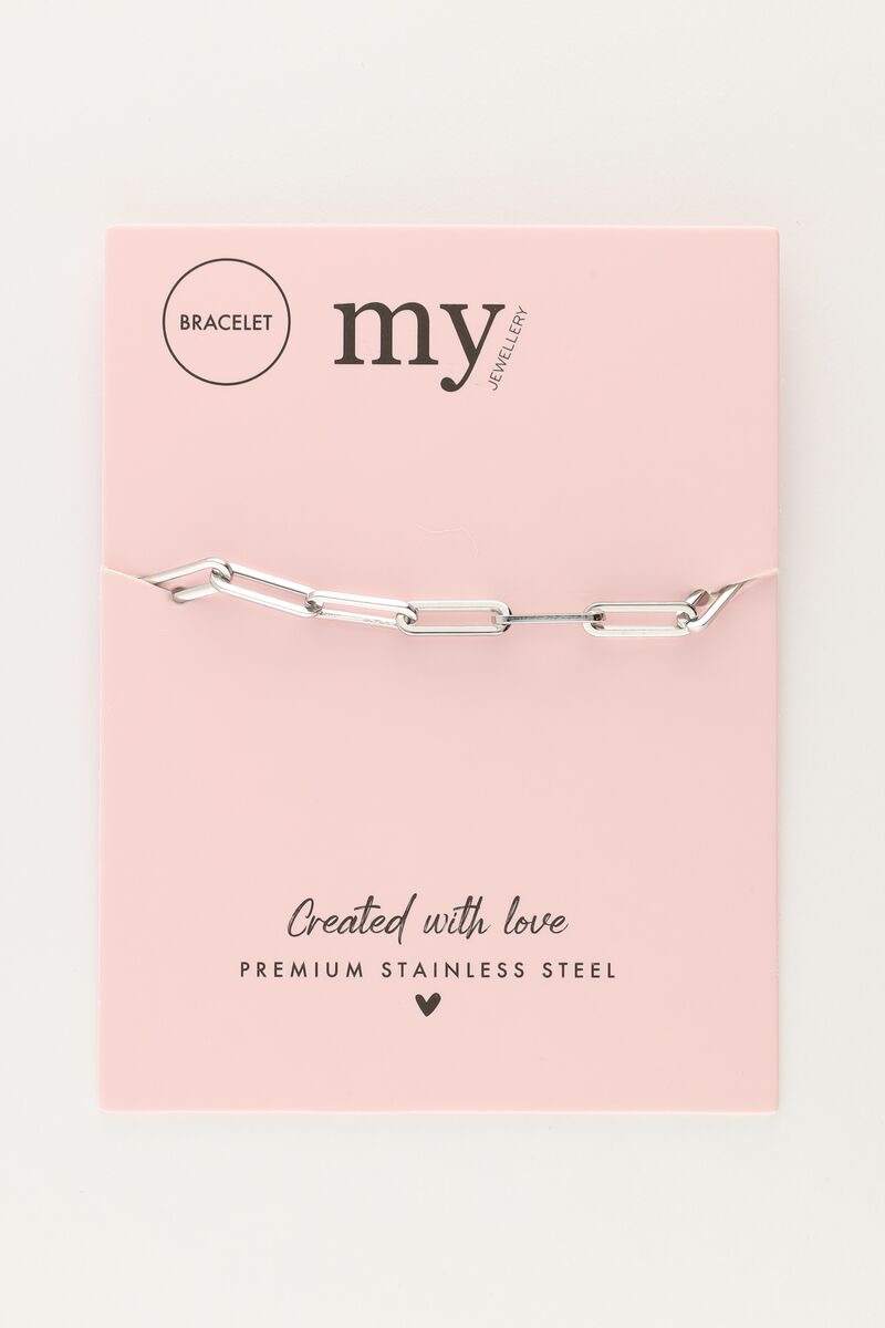 my jewellery Armband basic schakel zilver